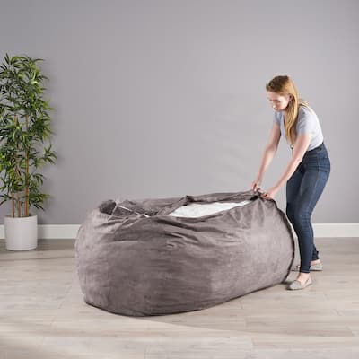 Barracuda 6.5-ft. Suede Bean Bag Replacement Cover (Cover Only) by Christopher Knight Home