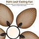 preview thumbnail 17 of 64, 44"/52" Palm Leaf Tropical Ceiling Fan with Light and Remote,Indoor and Outdoor Ceiling Fan,Waterproof