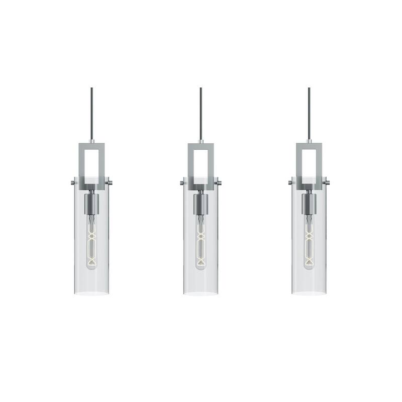 AFX HOUP04MBLNR3 Houston 3 Light 36" Wide Multi Light Pendant - Satin Nickel