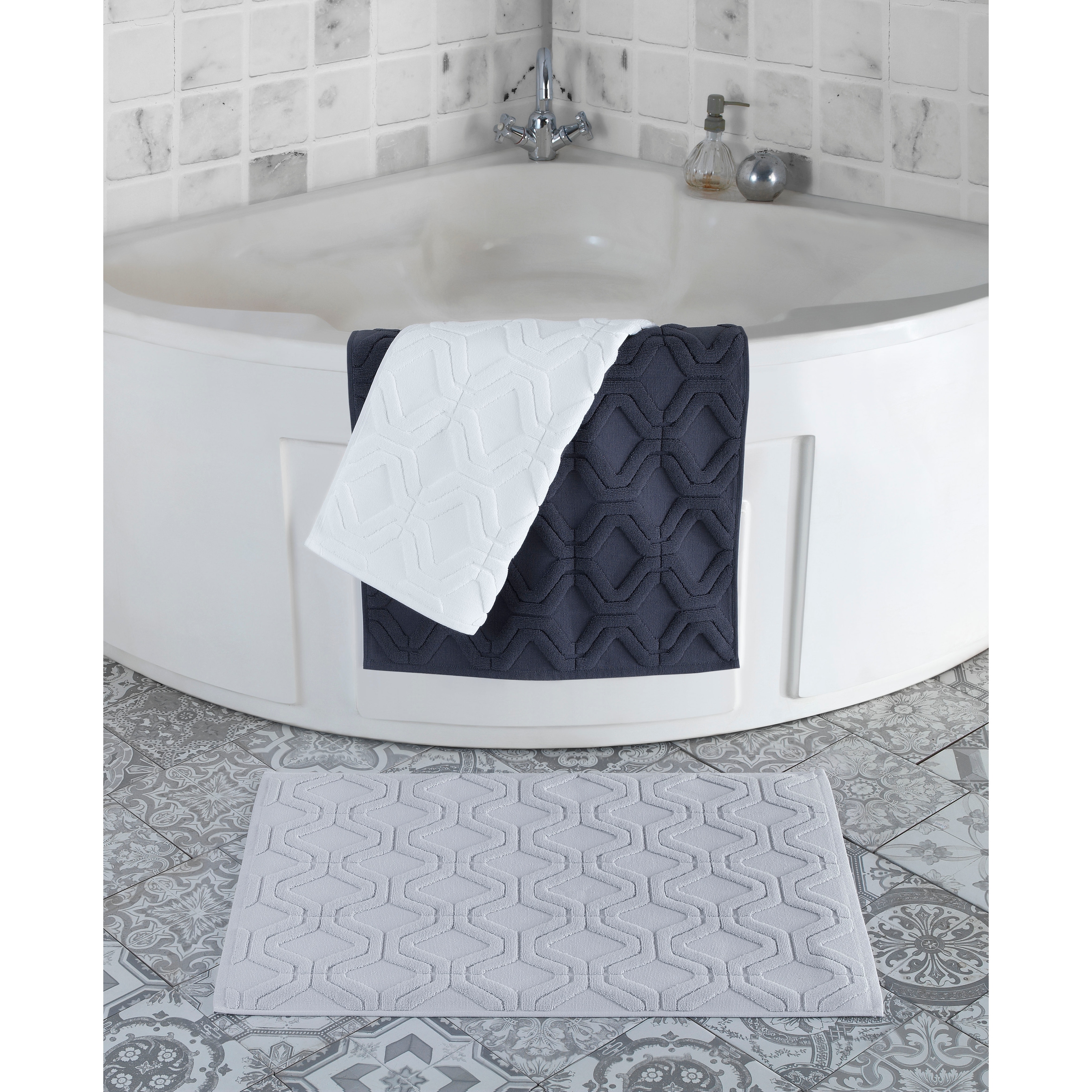 Large square bath shop rug