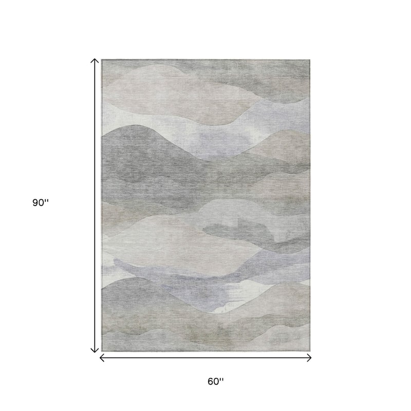 HomeRoots Abstract Transitional Rectangle Outdoor Rug