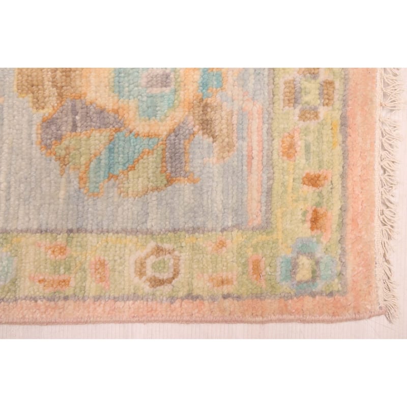 ECARPETGALLERY Hand-knotted Modern Oushak Salmon Wool Rug - 10'1 x 14'3