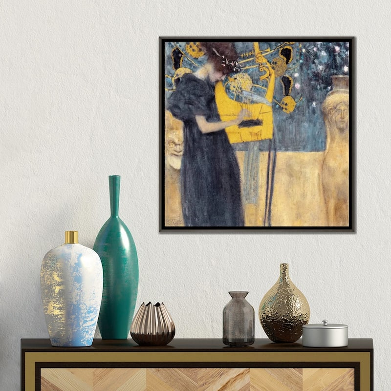 iCanvas "Musik 1895" by Gustav Klimt Framed