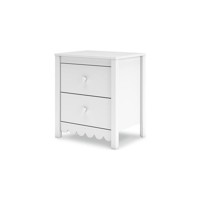 Signature Design by Ashley Hallityn White Panel Headboard with 2 Nightstands