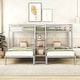 preview thumbnail 16 of 24, Metal Twin over Twin & Twin Bunk Bed with Storage Shelves Staircase, Triple Bunk Bed Frame, No Box Spring Needed for Kids