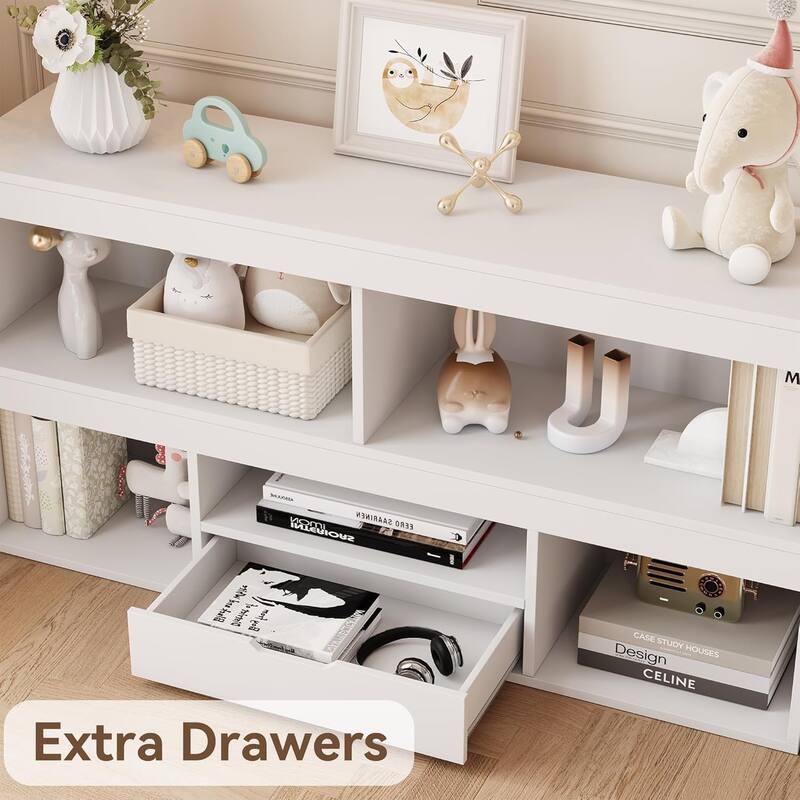 Kids Storage Organizer with DrawerToy Storage Shelf 5 Cubes Storage OrganizerCabinet