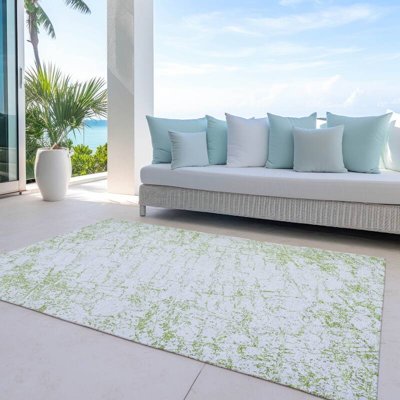 Machine Washable Indoor/ Outdoor Chantille Modern Texture Rug