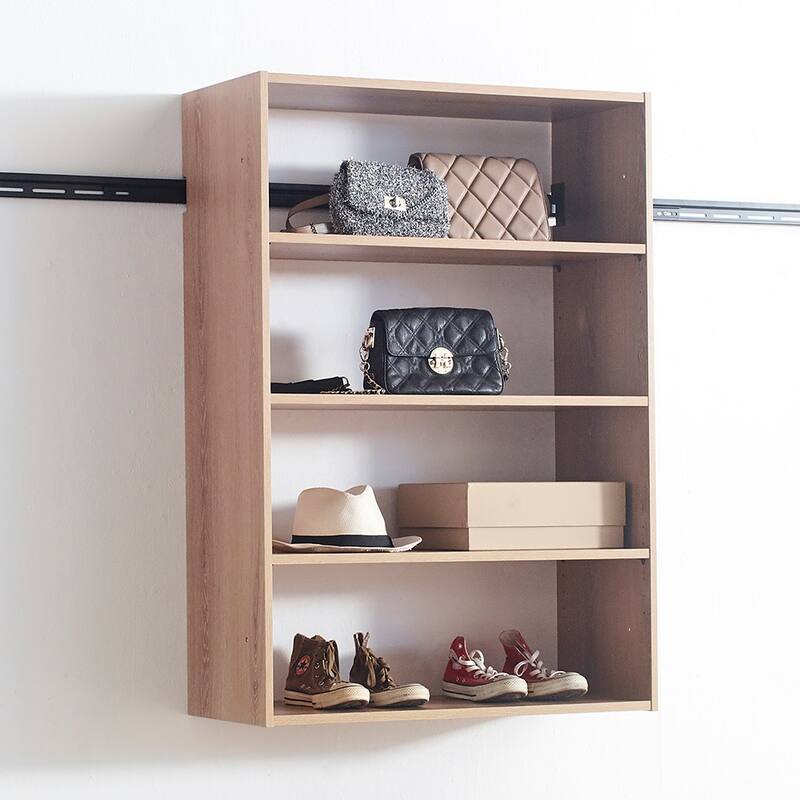 Devi Wall Mounted Wood Closet System - 13.78"D x 125.98"W x 45.28"H