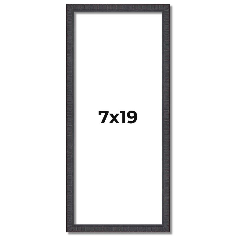 7x19 Frame Brown Picture Frame - Complete Modern Photo Frame Includes