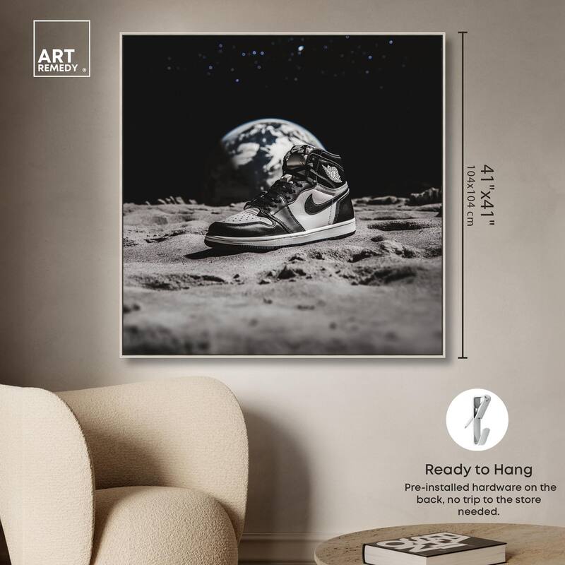 Moon Kicks Canvas by Art Remedy