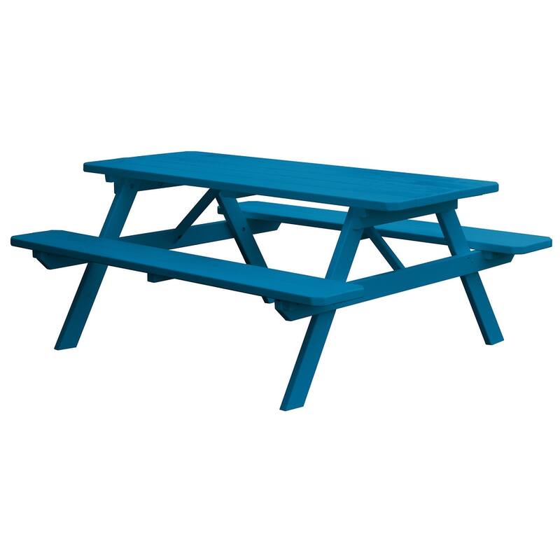 Pine 5' Picnic Table with Attached Benches