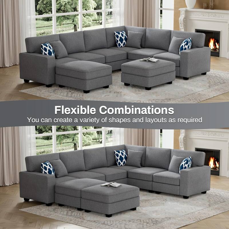 8PCS Modular Flexible Combination Sectional