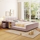 preview thumbnail 37 of 83, Baby Toddler Growing Bed Skin Friendly Upholstered Bed Pink - Full