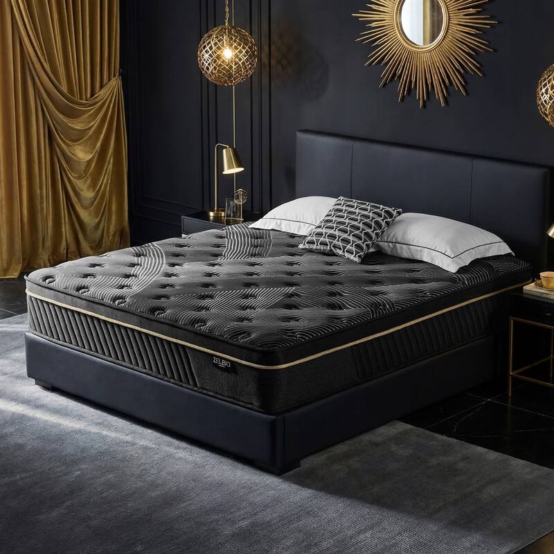 14 in. Medium Firm Gel Memory Foam Hybrid Breathable Knitted Cover Mattress