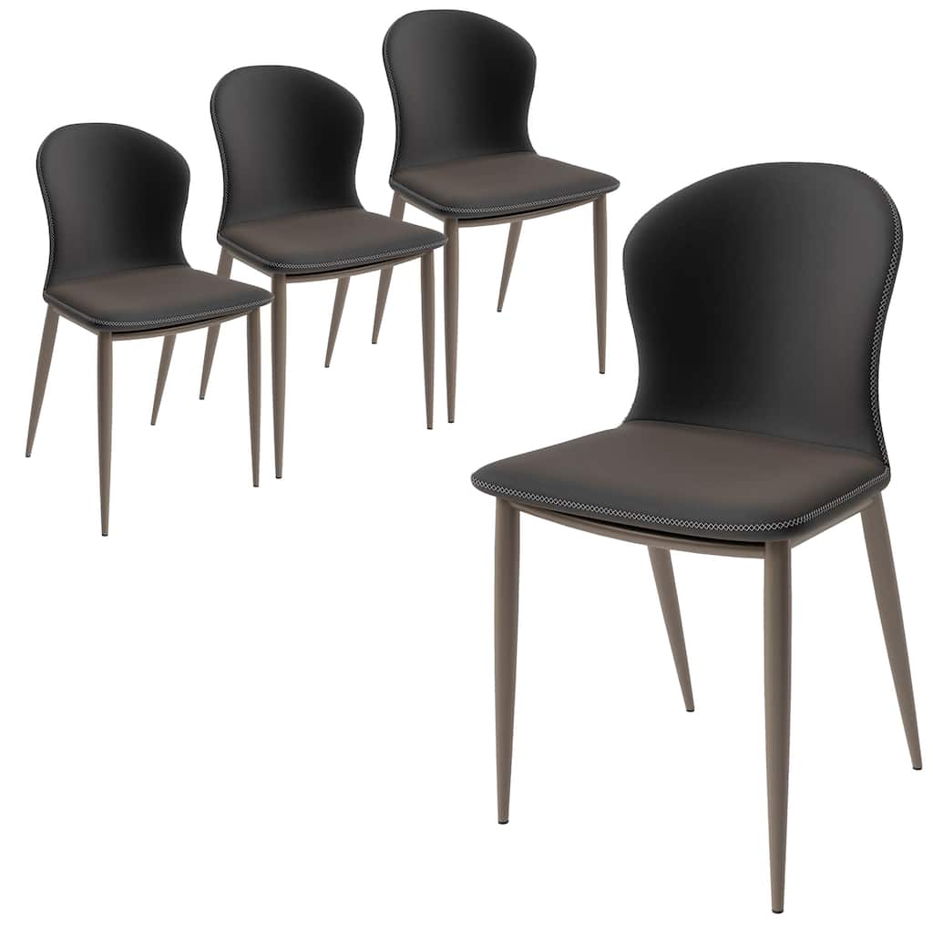 Mosaic Modern Upholstered in Fabric Dining Chair With Metal Legs Set of 4