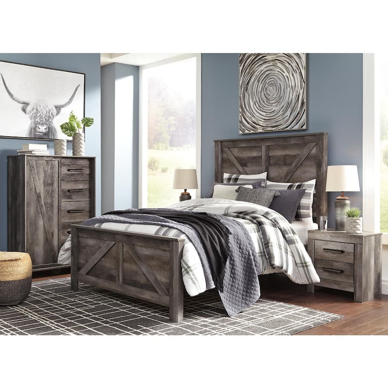 Wynnlow Cross-Buck Panel Bed.