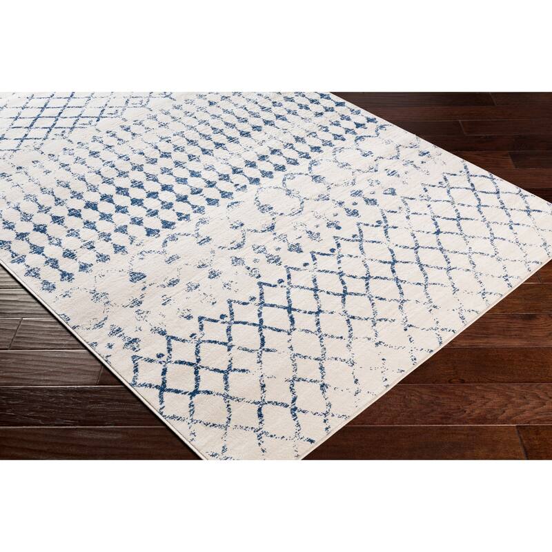 Livabliss Igor Distressed Moroccan Trellis Area Rug