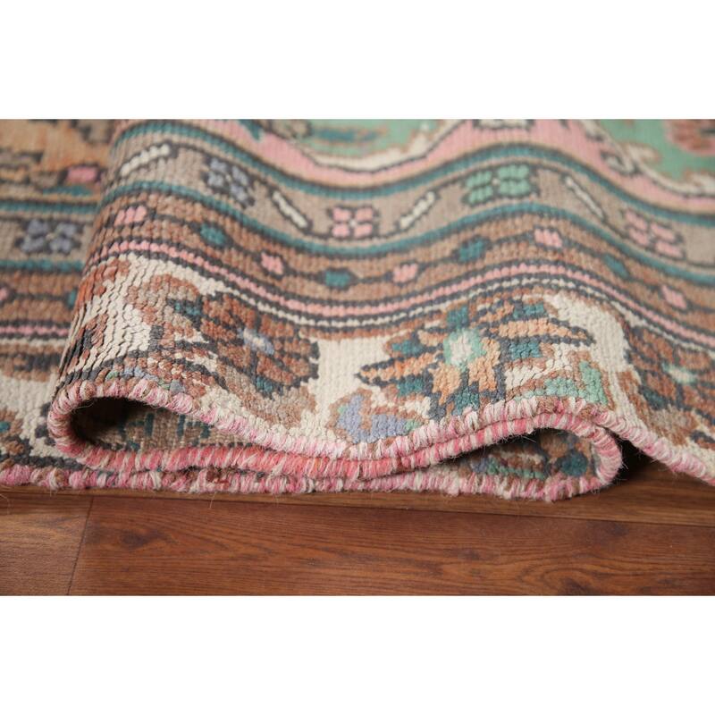 Hand Knotted Oriental 100% Wool Carpet Traditional Floral Oranges & Rust Hamedan Area Rug - 9' 1'' X 6' 0''