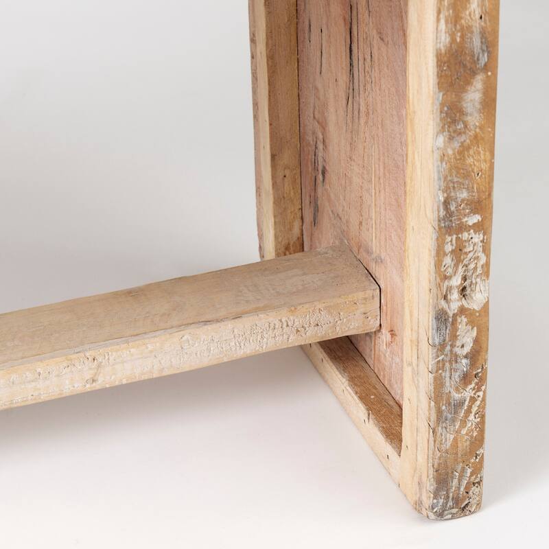 Solveig Light Brown Reclaimed Wood Bench - 47"W x 13"D x 18"H