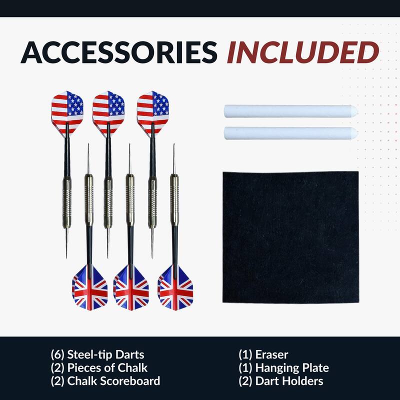 Hathaway Geneva Dartboard and Cabinet Set