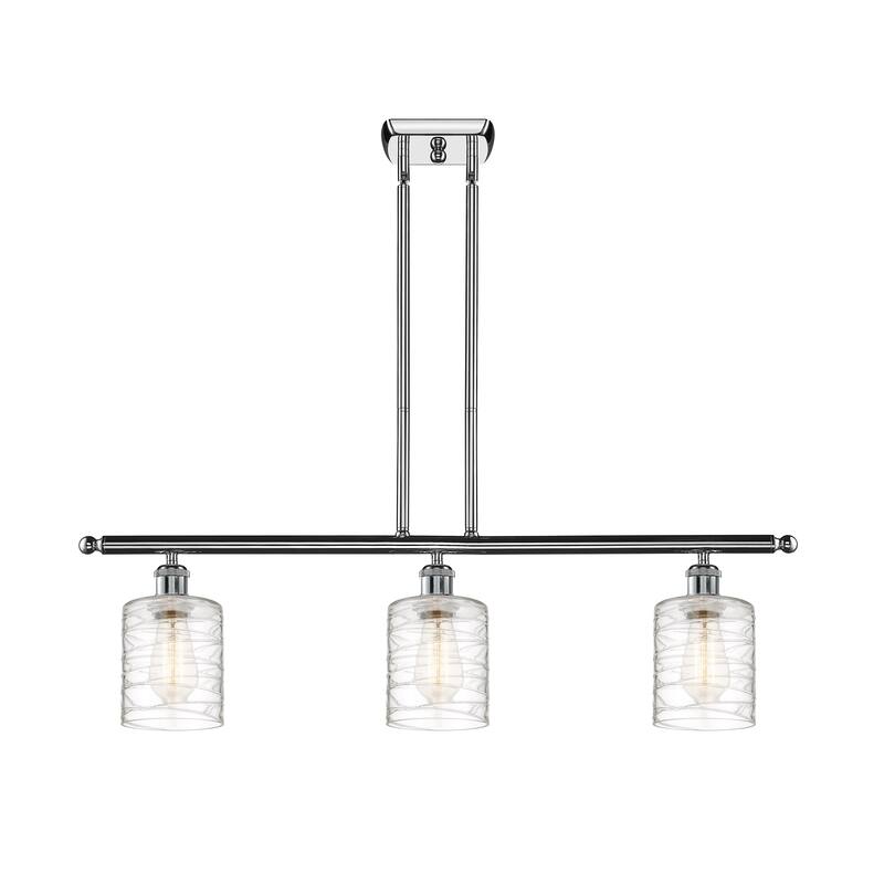 Innovations Lighting Ballston Cobbleskill - 3 Light 36" Island Light - Polished Chrome
