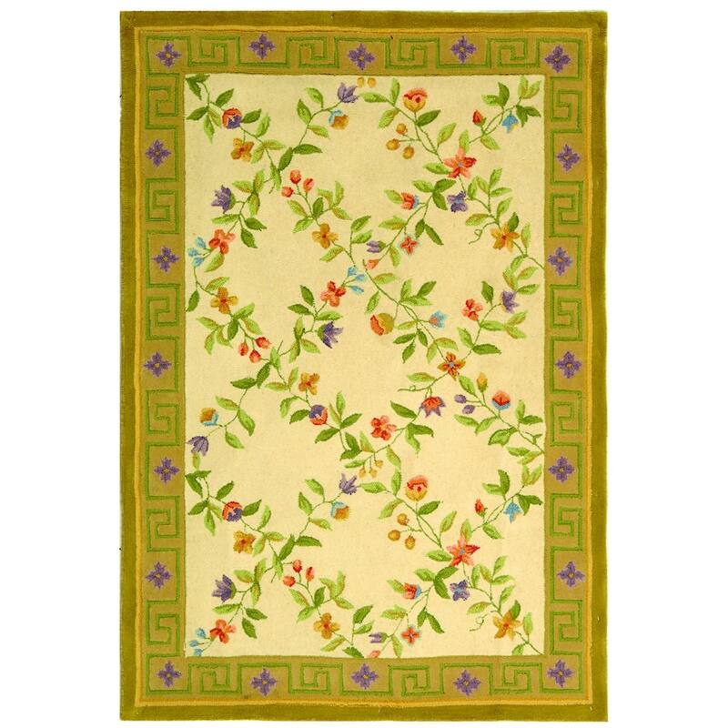 SAFAVIEH Handmade Berkeley Bice Botanical Wool Rug - 3' 9" x 5' 9" - Multi - Runner/Rectangle
