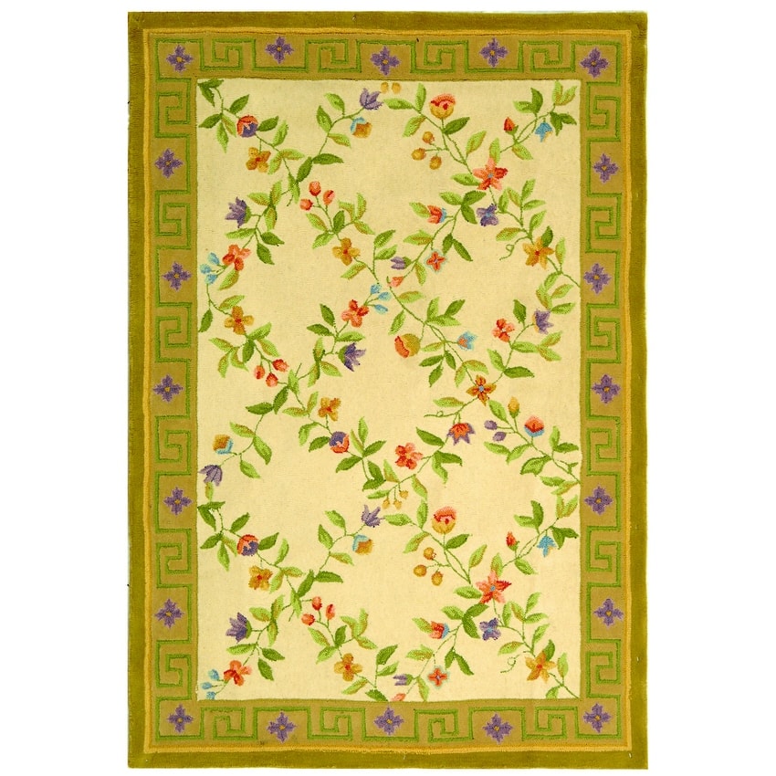 SAFAVIEH Handmade Berkeley Bice Botanical Wool Rug