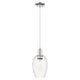 preview thumbnail 21 of 34, Innovations Lighting Downtown Urban - Preston - 1 Light 6" Flute Shade Cord Hung Mini Pendant Clear Shade/Polished Nickel