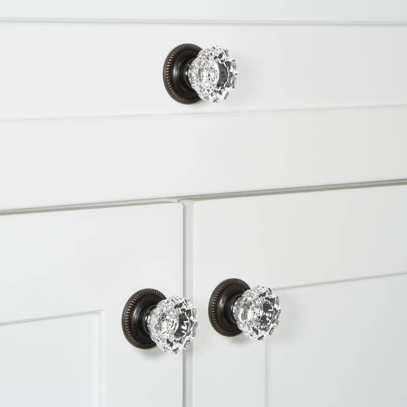 Grandeur VERS-CRYS-KNOB-NEWP Versailles 1-3/8" Vintage Fluted Crystal