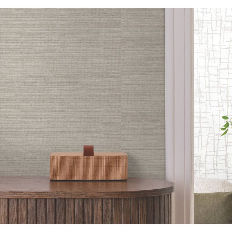 Warner Rhett Grey Striated Wallpaper