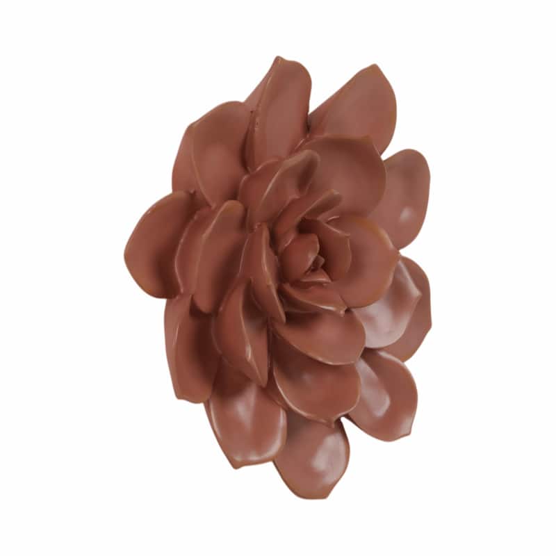 Resin Succulent Wall Decor Flower Design - Pink, 8" - 8.25"