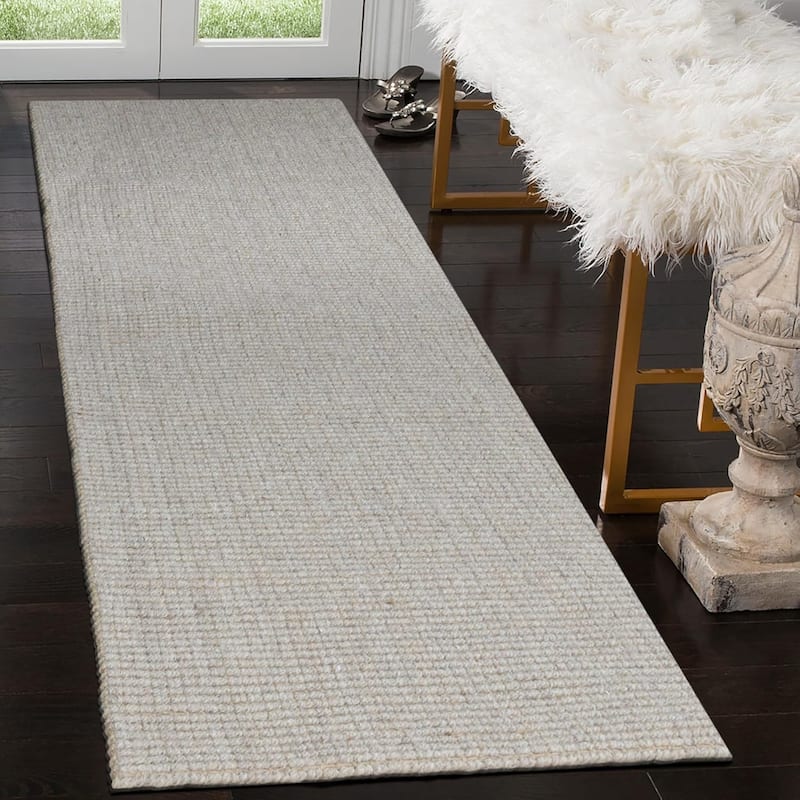 Delara Premium Handwoven Natural Fiber Area Rug, 60% Wool 40% Jute excellent choice in high-traffic areas such as Living rooms