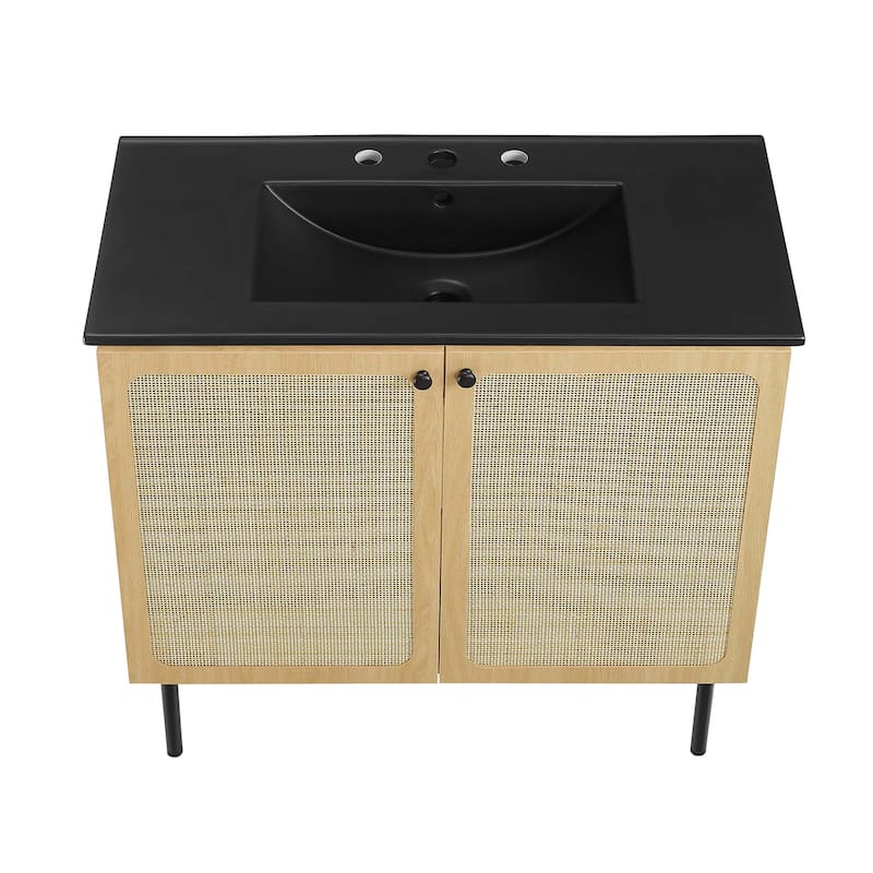Chaucer Bathroom Vanity with Black Basin Included