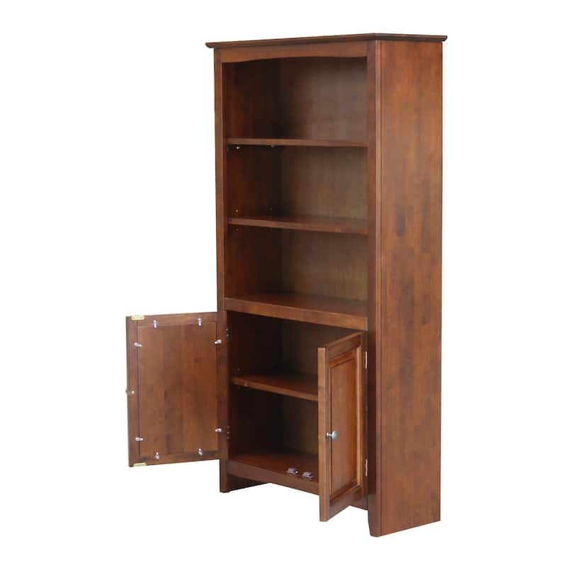 Solid Wood 60" Shaker Bookcase