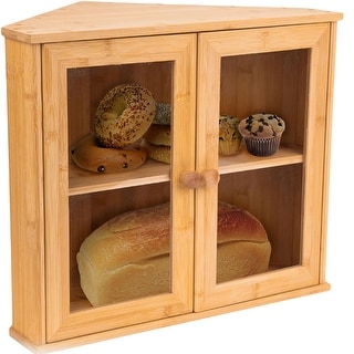 Corner Bread Box for Kitchen Countertop - 17.5