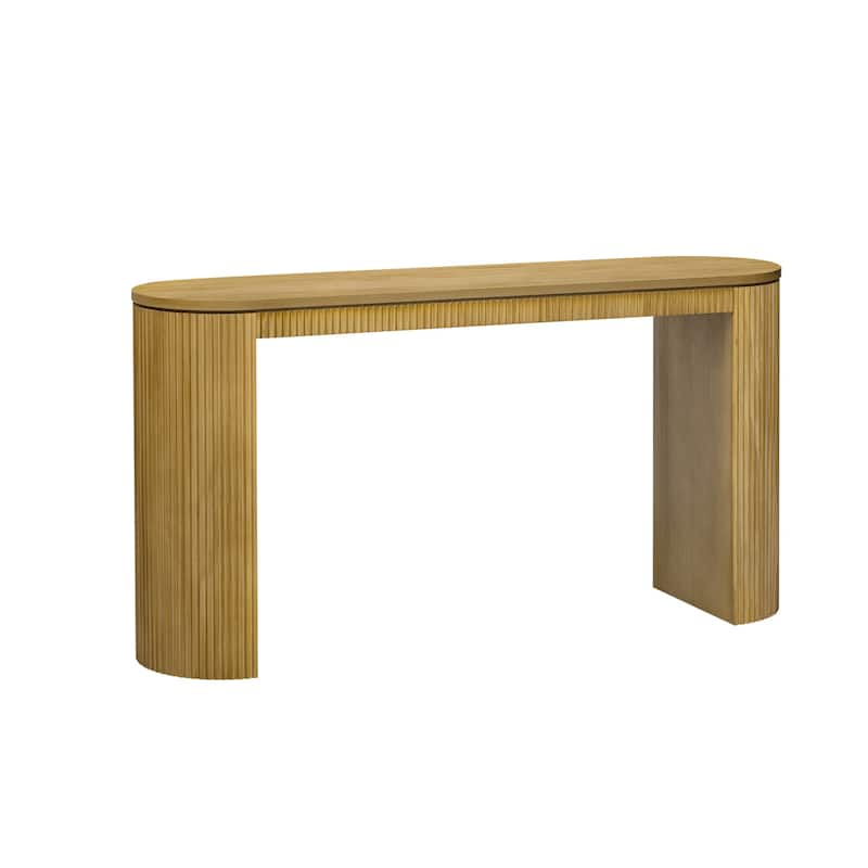 Console Table with Unique Vertical Stripe Design