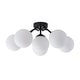 preview thumbnail 25 of 26, Modern 11-Light Frosted Glass Globe Wavy Arm Sputnik Semi-flush Mount