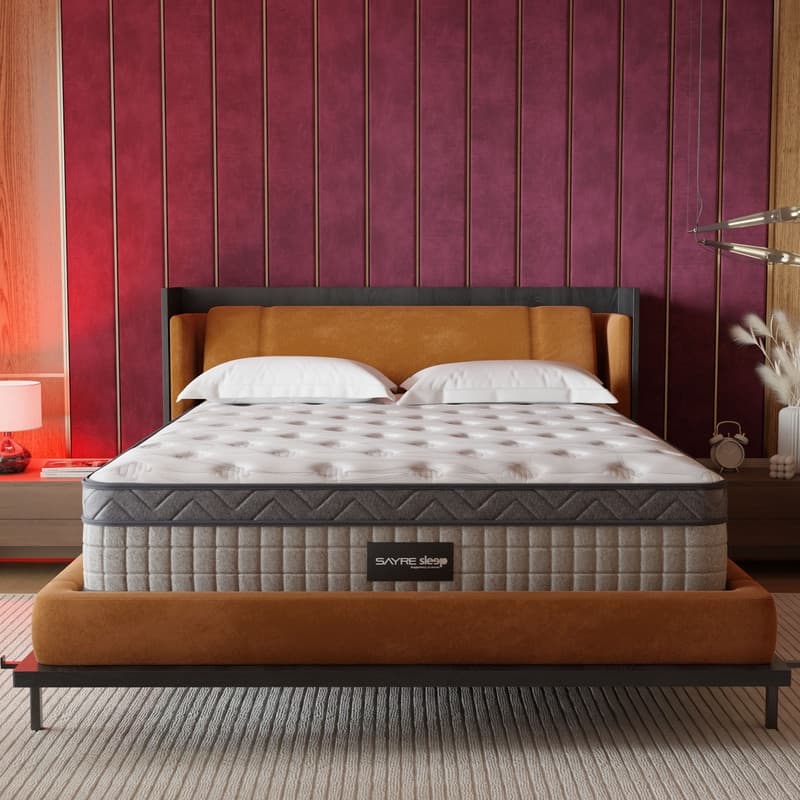 Assembled in USA - 10" Diamond Hybrid Mattress Pocket Coil and Cool Gel Memory Foam - Queen
