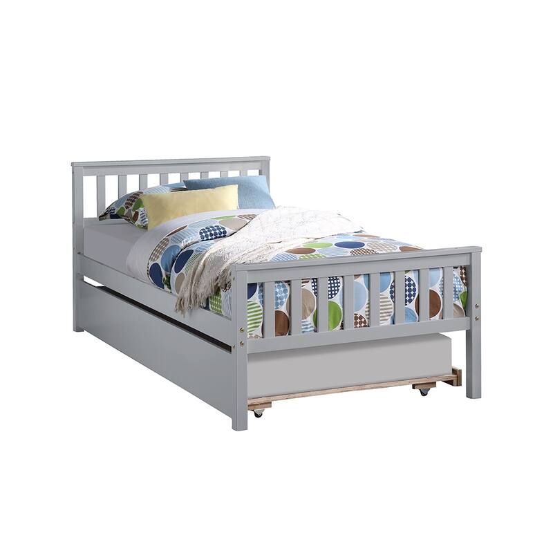 Moda Twin Bed with Trundle Grey