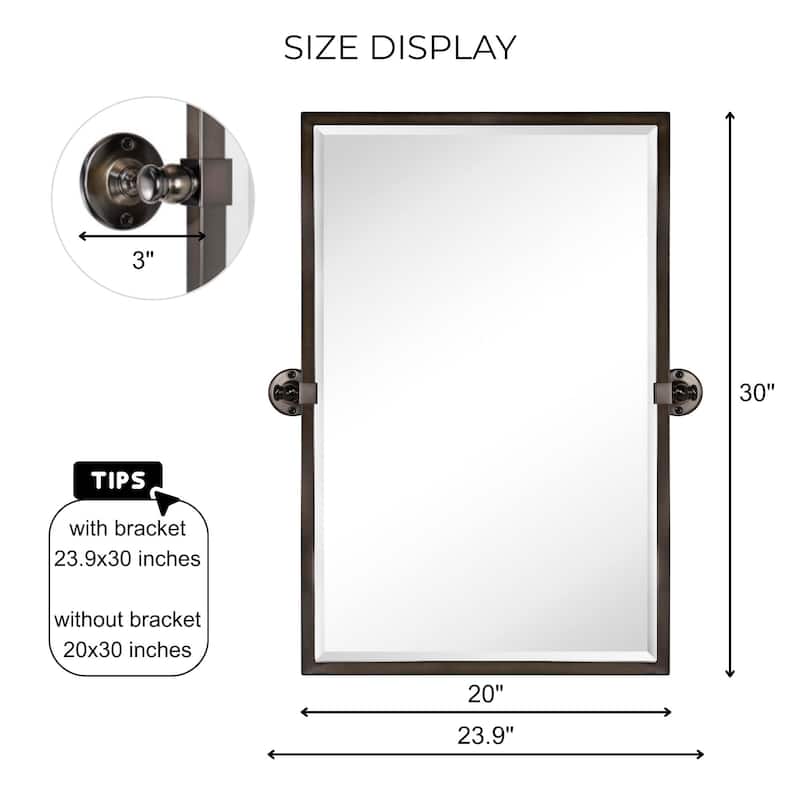 TEHOME Blakley Rectangle Metal Wall Mirror