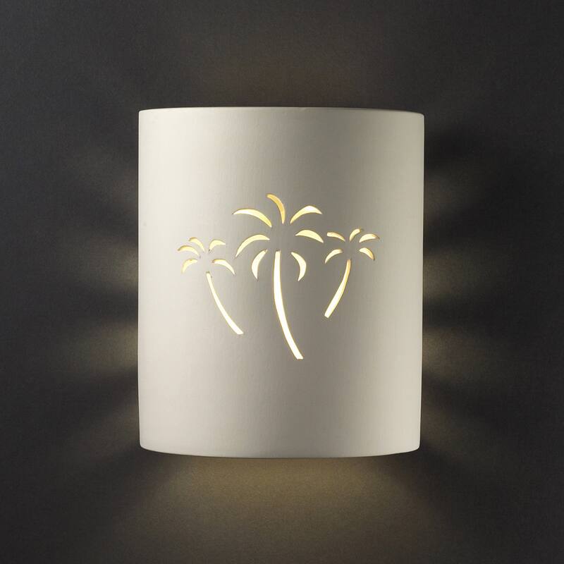 Justice Design Sun Dagger - Small Cylinder Wall Sconce - Open Top & Bottom (Outdoor) - Replaceable Bulb