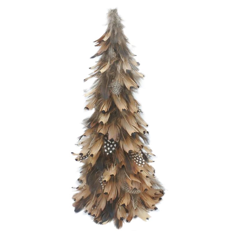 16.5" Natural Feather Tree Set of 2