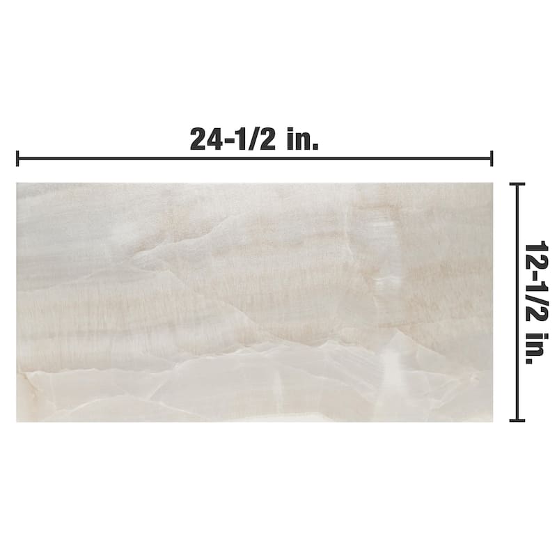 Merola Tile Dubai Pearl 12-1/2" x 24-1/2" Porcelain Floor and Wall Tile