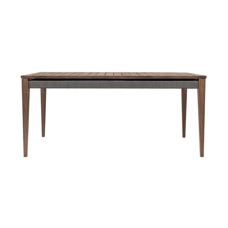 Orbit Indoor Outdoor Patio Dining Table in Weathered Eucalyptus Wood