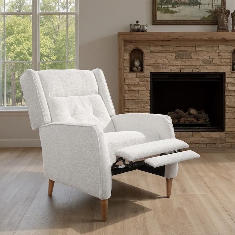 Art Leon Mid-century Modern Recliner, Lounge Chair with Wood Frame