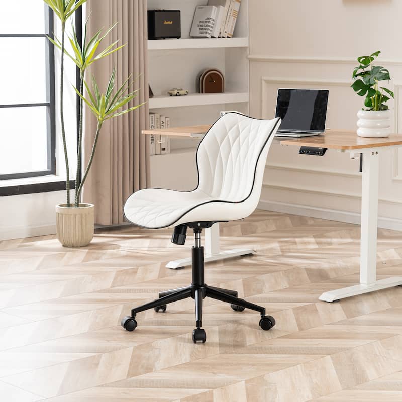 Swivel Armless Desk Chair Office Chairs Makeup Vanity Chair