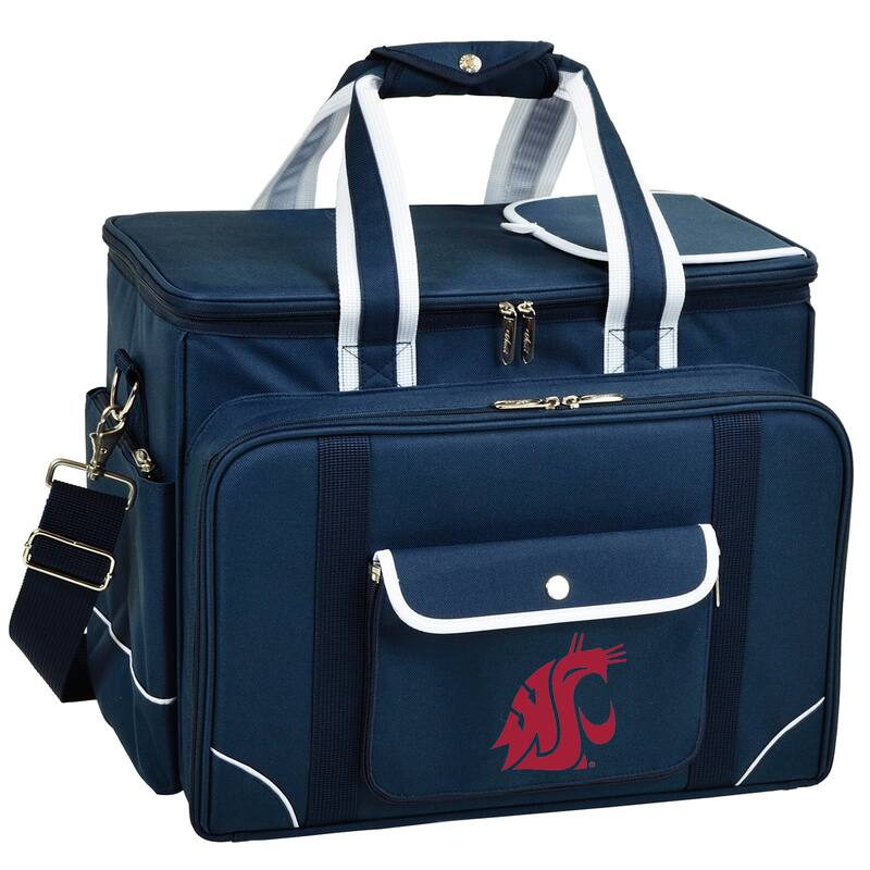 NCAA Washington State Cougars Insulated Picnic Cooler with Service for Four