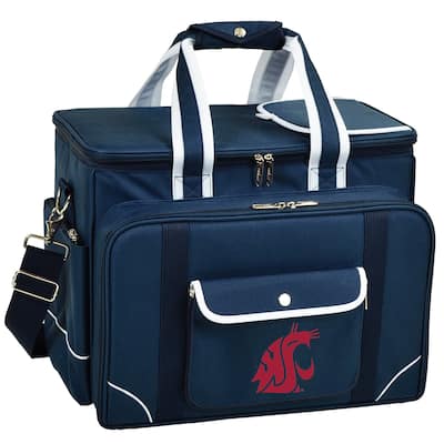 NCAA Washington State Cougars Insulated Picnic Cooler with Service for Four
