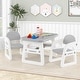 preview thumbnail 2 of 8, Costway 3-Piece Kids Table and Chair Set Toddler Activity Study Desk - See Details