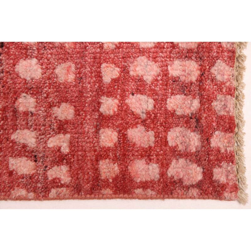 ECARPETGALLERY Hand-knotted Tangier Light Red Wool Rug - 8'2 x 9'9